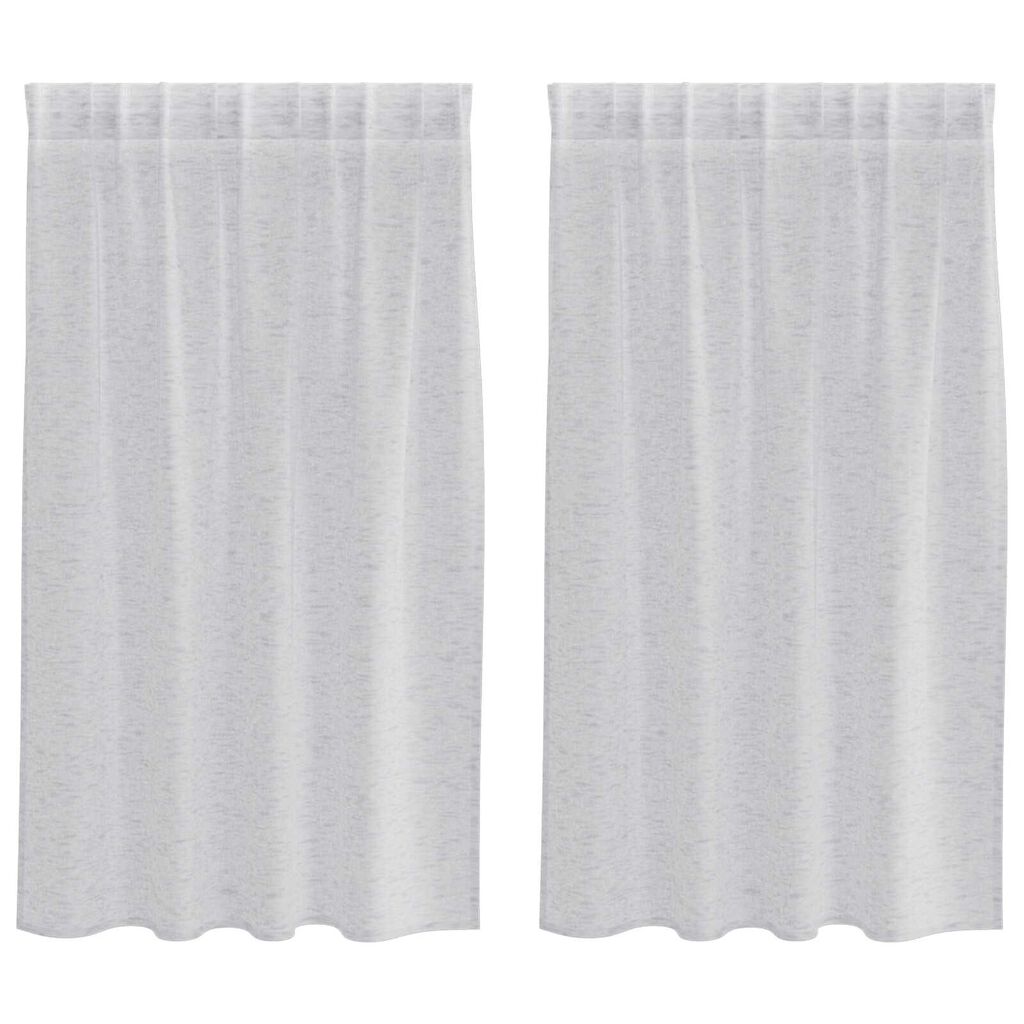 vidaXL Κουρτίνες 2 pcs Ανοιχτό γκρι 140 x 140 εκ. Πολυεστέρας