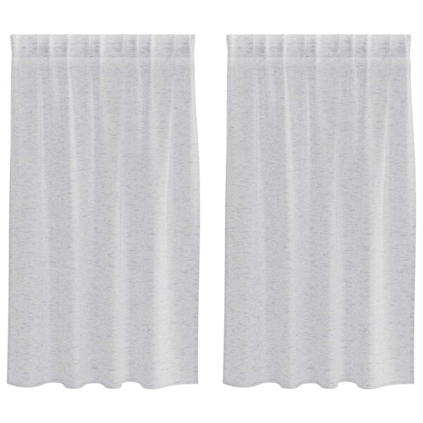 vidaXL Κουρτίνες 2 pcs Ανοιχτό γκρι 140 x 140 εκ. Πολυεστέρας