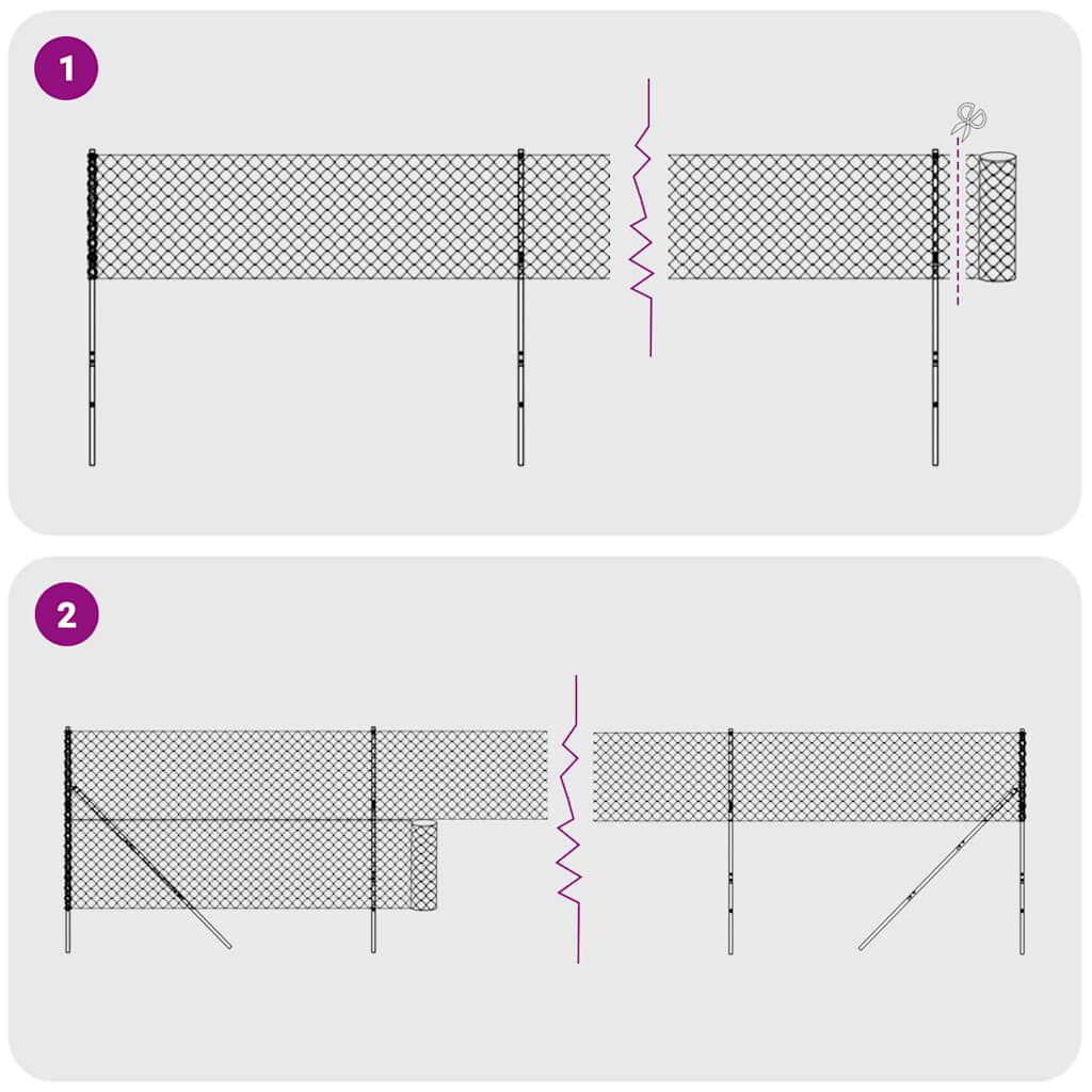 vidaXL Συρματόπλεγμα Περίφραξης Ασημί 1,4 x 10 μ.