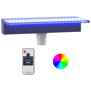 vidaXL Σιντριβάνι Καταρράκτης Πισίνας με RGB LED 45 εκ. Ακρυλικό