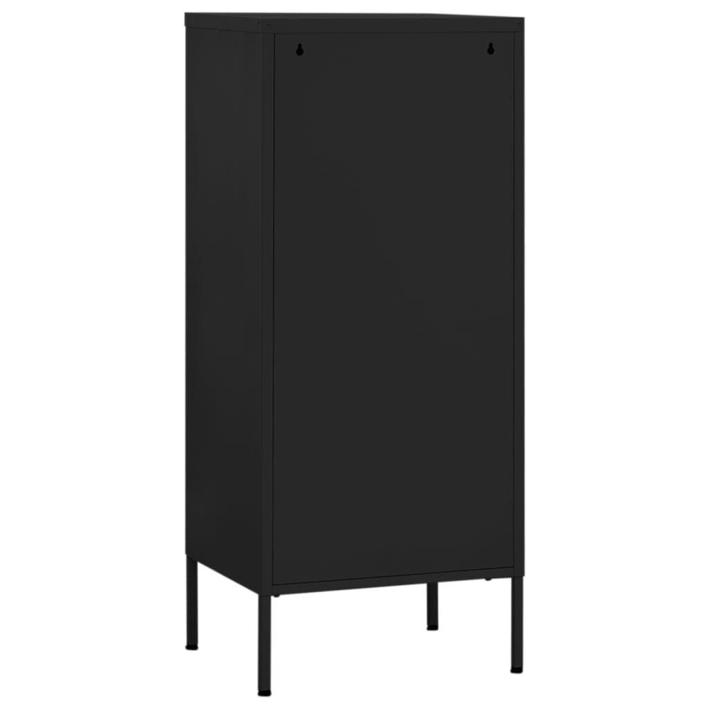 vidaXL Ντουλάπι Αποθήκευσης Μαύρο 42,5x35x101,5 εκ. από Ατσάλι