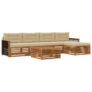 vidaXL &Sigma;&epsilon;&iota;&rho;ά &Kappa;&alpha;&nu;&alpha;&pi;έ &Epsilon;&xi;&omega;&tau;&epsilon;&rho;&iota;&kappa;&omicron;ύ &mu;&epsilon; &mu;&alpha;&xi;&iota;&lambda;ά&rho;&iota; 6 pcs &Phi;&upsilon;&sigma;&iota;&kappa;ό &kappa;&alpha;&iota; &Mu;&pi;&epsilon;&zeta;