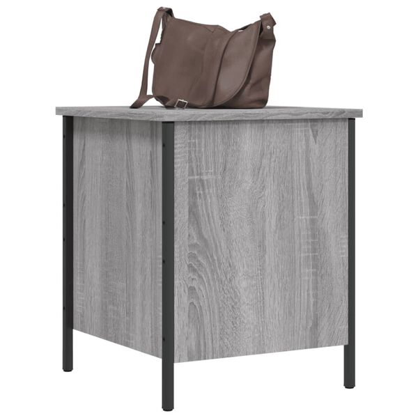 vidaXL Παγκάκι Αποθήκευσης Γκρι Sonoma 40x42,5x50εκ Επεξεργασμένο Ξύλο