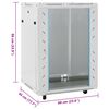 vidaXL Καμπίνα Δικτύου με Περιστ. Πόδια 15U 19" IP20 60x45x86 εκ.