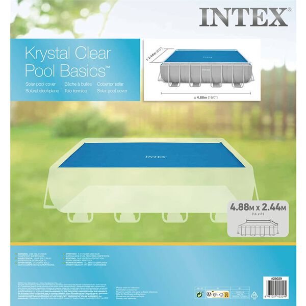 Intex Κάλυμμα Πισίνας Ηλιακό Μπλε 476 x 234 εκ. από Πολυαιθυλένιο