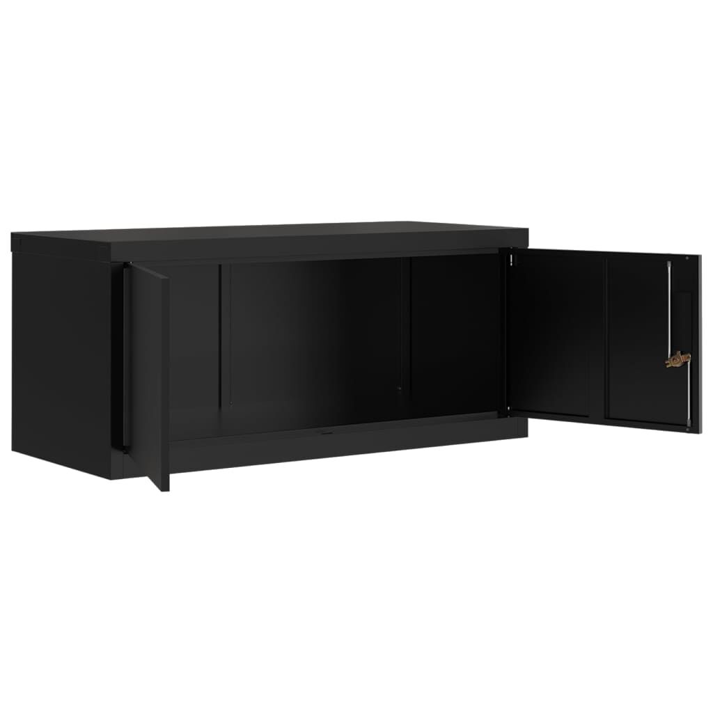 vidaXL Αρχειοθήκη Μαύρη 90 x 40 x 40 εκ. από Ατσάλι