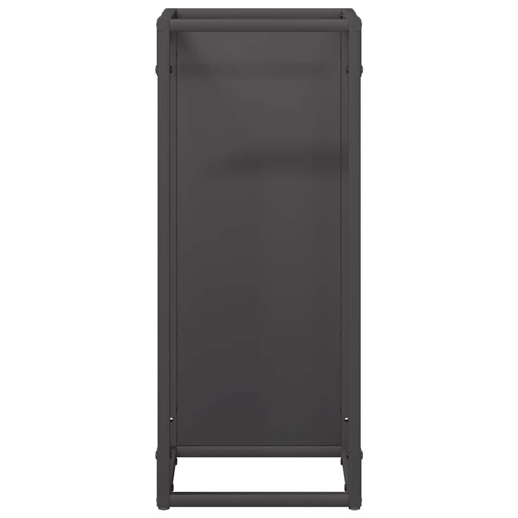 vidaXL Ράφι για καυσόξυλα Μαύρο 25x25x60 cm Ατσάλι ψυχρής έλασης