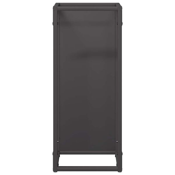 vidaXL Ράφι για καυσόξυλα Μαύρο 25x25x60 cm Ατσάλι ψυχρής έλασης