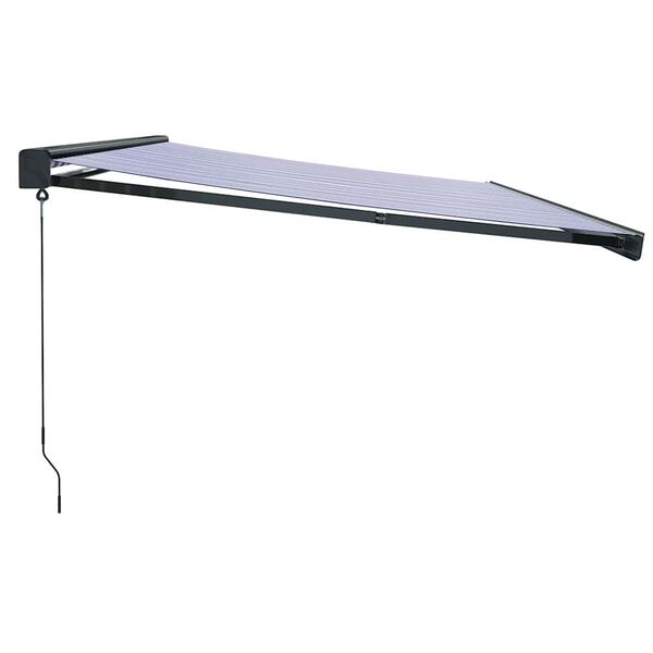 vidaXL Τέντα Πτυσσόμενη Μπλε και Λευκή 4,5 x 3 μ. Ύφασμα και Αλουμίνιο