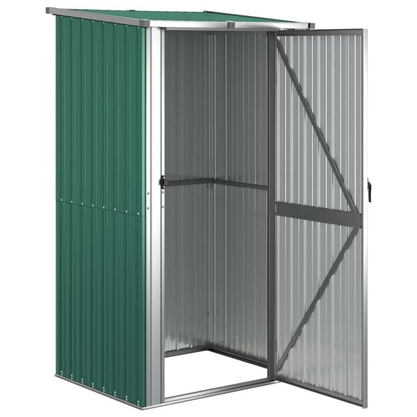 vidaXL Αποθήκη Κήπου Πράσινη 118,5x97x209,5 εκ. Γαλβανισμένο Ατσάλι