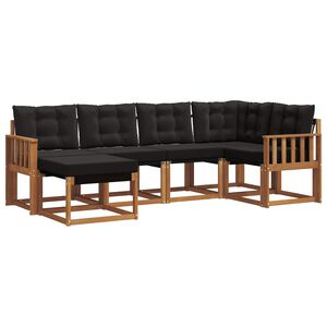vidaXL &Sigma;&epsilon;&iota;&rho;ά &Kappa;&alpha;&nu;&alpha;&pi;έ &Epsilon;&xi;&omega;&tau;&epsilon;&rho;&iota;&kappa;&omicron;ύ &mu;&epsilon; &mu;&alpha;&xi;&iota;&lambda;ά&rho;&iota; 6 pcs &Phi;&upsilon;&sigma;&iota;&kappa;ό &kappa;&alpha;&iota; &Mu;&alpha;ύ&rho;&omicron;