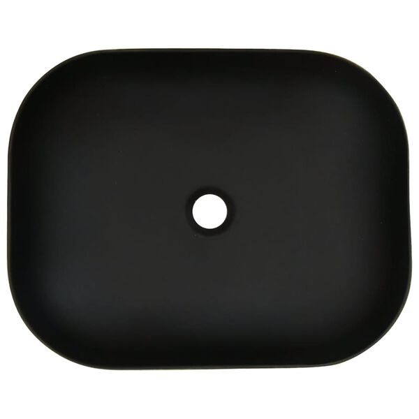 vidaXL Νιπτήρας Ορθογώνιος Γκρι/Μαύρος 48 x 37,5 x 13,5 εκ. Κεραμικός