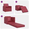 vidaXL Καναπές-Κρεβάτι Δαπέδου 2σε 1 Μπορντό 112x174x55εκ. Συνθ. Δέρμα