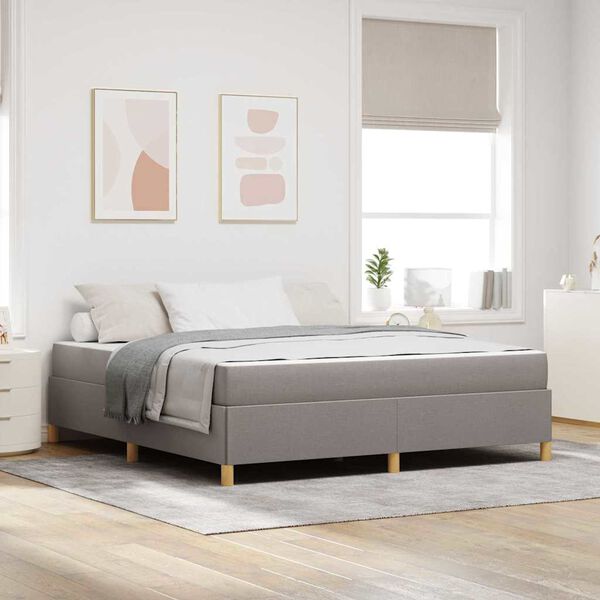 vidaXL &Sigma;&kappa;&epsilon;&lambda;&epsilon;&tau;ό&sigmaf; &Kappa;&rho;&epsilon;&beta;&alpha;&tau;&iota;&omicron;ύ &mu;&epsilon; &sigma;&tau;&rho;ώ&mu;&alpha; Taupe 180 x 200 cm ύ&phi;&alpha;&sigma;&mu;&alpha;