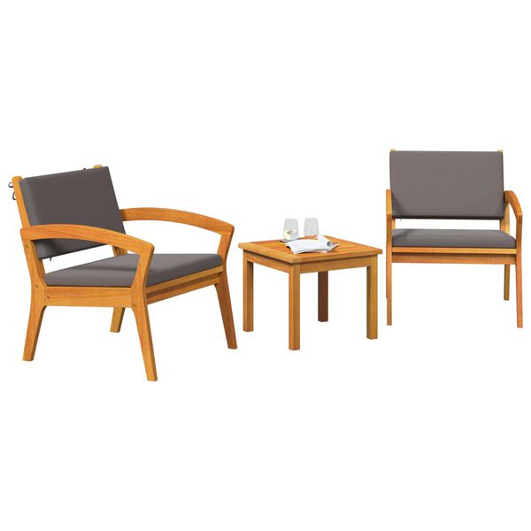 vidaXL Σετ μπιστρό Καφέ 45 x 45 x 38 εκ. Μασίφ ξύλο ακακίας