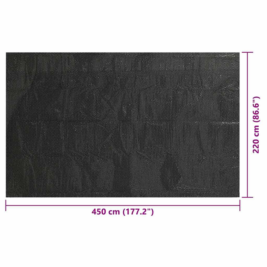 vidaXL Κάλυμμα Πισίνας Μαύρο 450 x 220 εκ. από Πολυαιθυλένιο