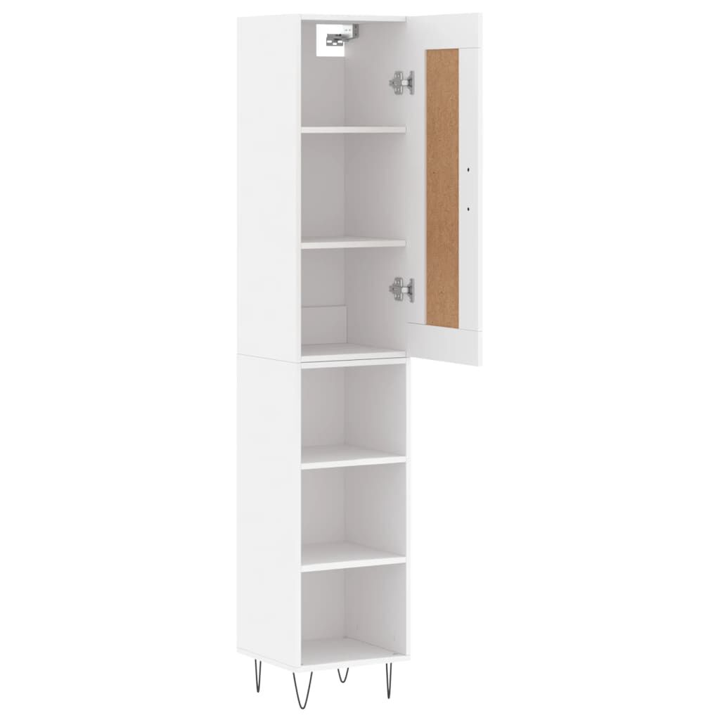vidaXL Ντουλάπι Λευκό 34,5 x 34 x 180 εκ. από Επεξεργασμένο Ξύλο