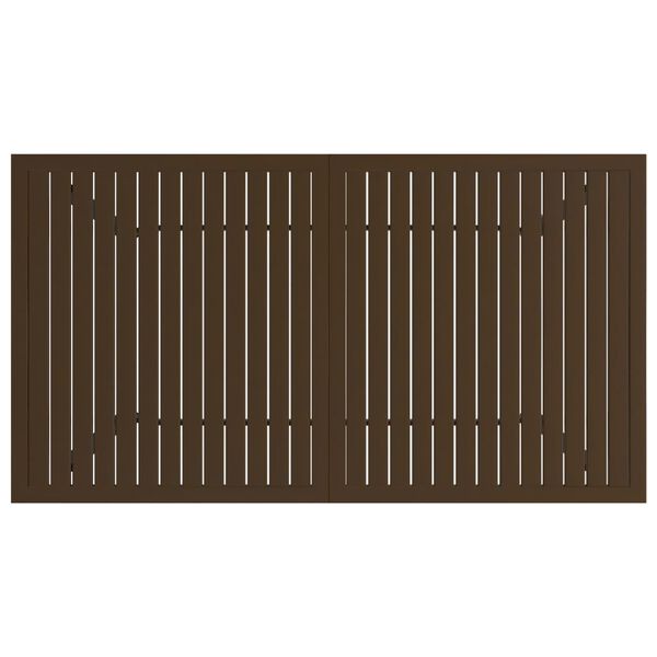 vidaXL Τραπέζι Κήπου Καφέ 140 x 80 x 72 εκ. Ατσάλινο