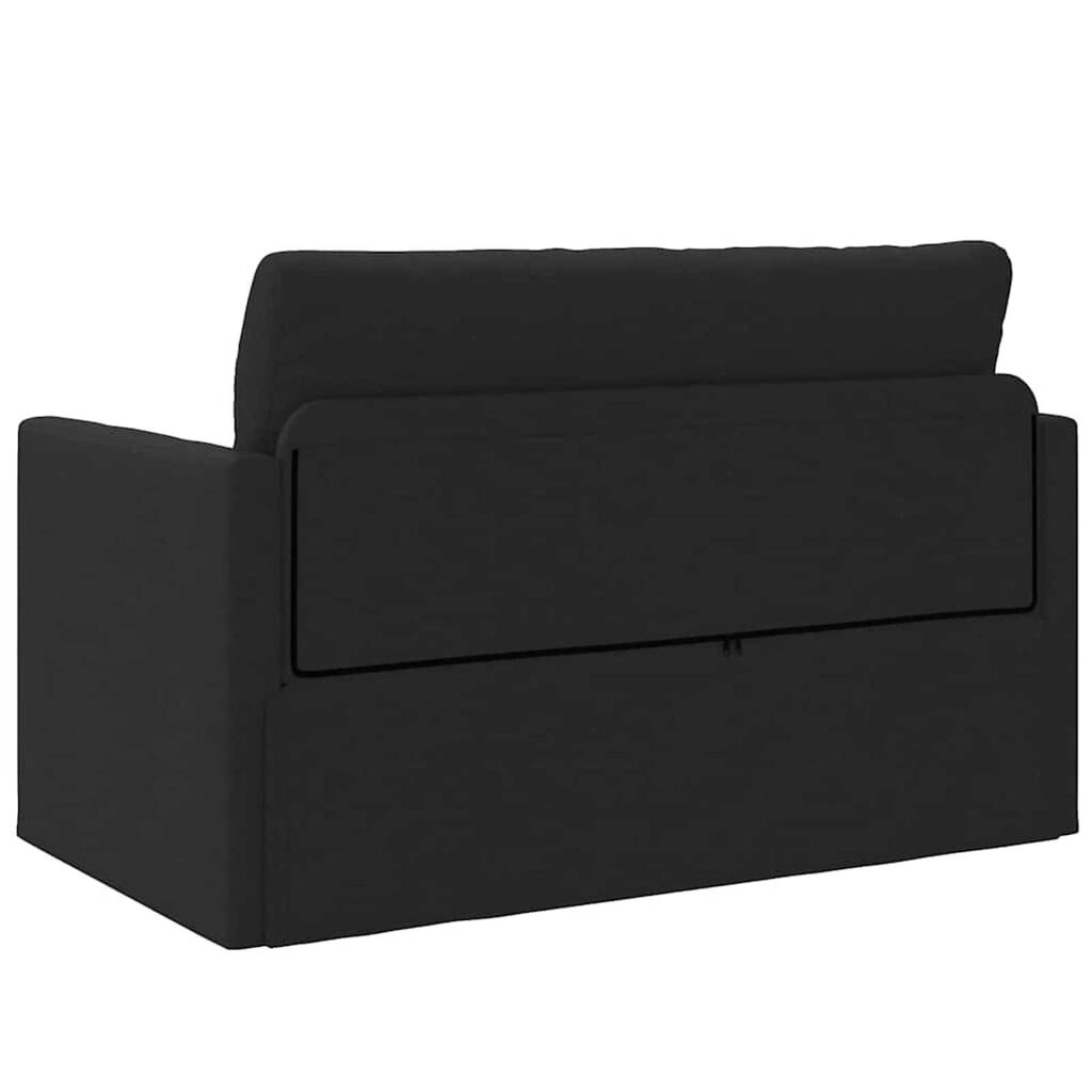 vidaXL Κρεβάτι καναπές Μαύρο 124 x 71 x 78 εκ ύφασμα