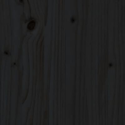 vidaXL Πλαίσιο Κρεβατιού με Κεφαλάρι Μαύρο 160 x 200 εκ. Μασίφ Ξύλο