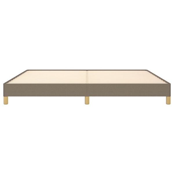vidaXL Σκελετός Κρεβατιού Χωρίς Στρώμα Taupe 200x200 εκ.Υφασμάτινο