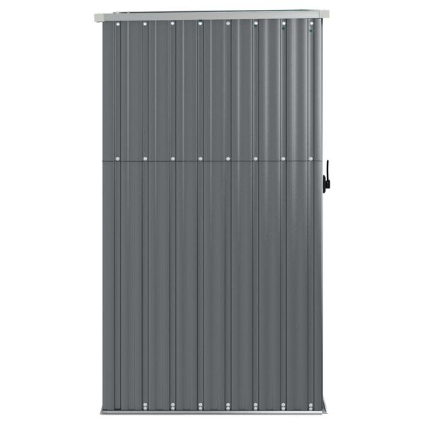 vidaXL Αποθήκη Εργαλείων Κήπου Γκρι 88x89x161 εκ. Γαλβαν. Ατσάλι