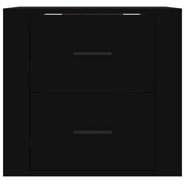 vidaXL Κομοδίνο Επιτοίχιο Μαύρα 50 x 36 x47 εκ.
