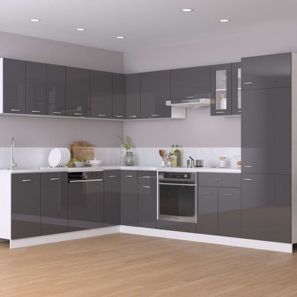 vidaXL Ντουλάπι Κρεμαστό Lyon Γυαλιστερό Γκρι 80x31x60εκ. από