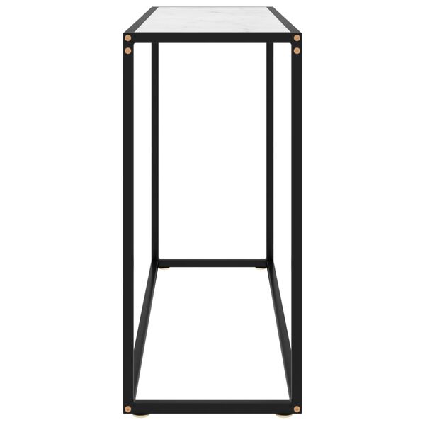vidaXL Τραπέζι Κονσόλα Λευκό 100 x 35 x 75 εκ. από Ψημένο Γυαλί