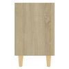 vidaXL Κομοδίνα 2 τεμ. Sonoma Δρυς 40x30x50εκ. & Μασίφ Ξύλινα Πόδια