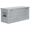 vidaXL Κουτί Αποθήκευσης Ασημί 80 x 30 x 35 εκ. Αλουμινίου