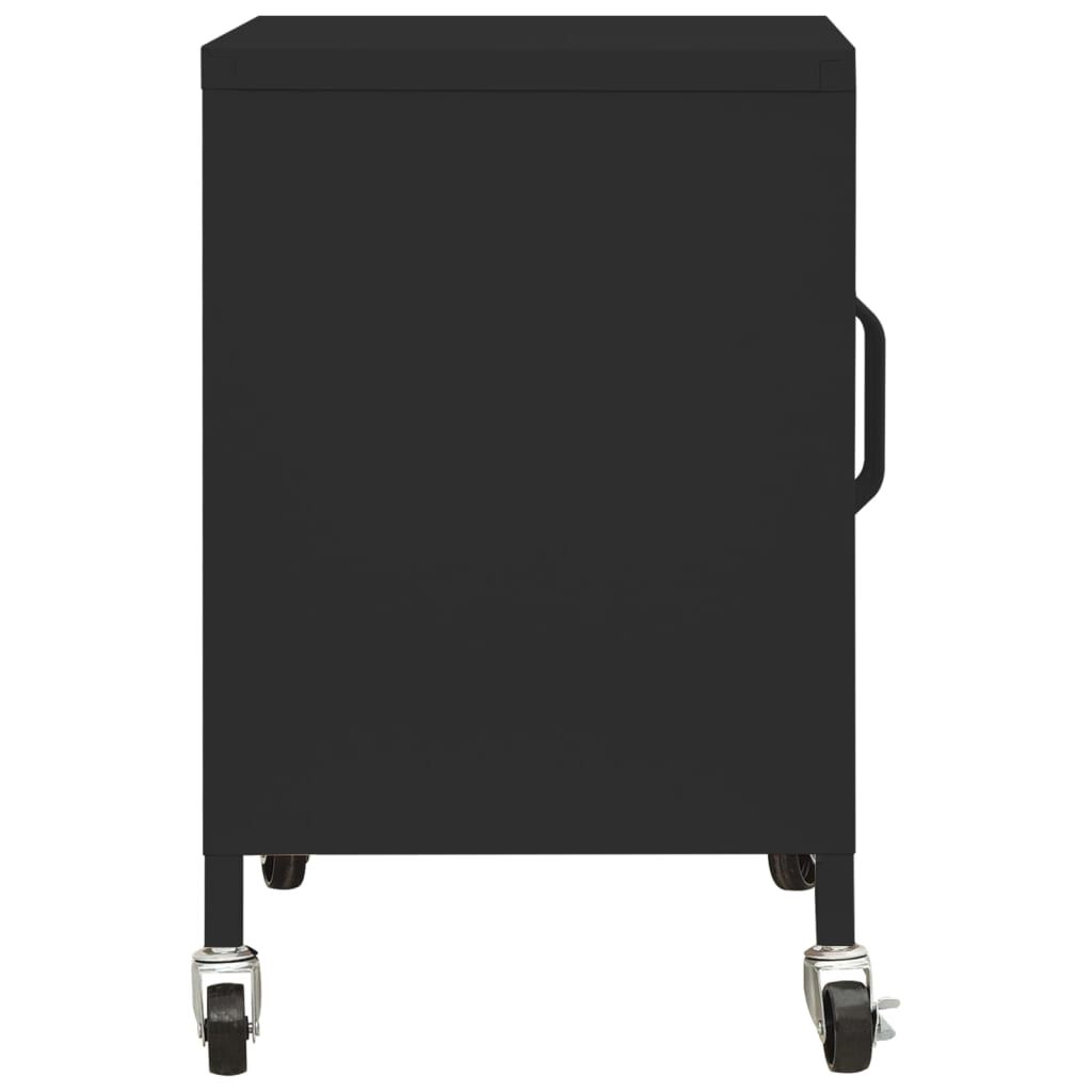 vidaXL Ντουλάπι Αποθήκευσης Μαύρο 60 x 35 x 56 εκ. από Ατσάλι