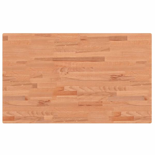 vidaXL Πάγκος Εργασίας Ορθογώνιος 100x60x(71,5-98) εκ Μασίφ Ξύλο Οξιάς