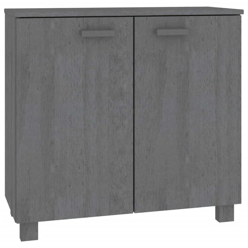 vidaXL Ντουλάπι HAMAR Σκ. Γκρι 85 x 35 x 80 εκ. από Μασίφ Ξύλο Πεύκου