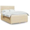 vidaXL &Kappa;&rho;&epsilon;&beta;ά&tau;&iota; Boxspring &mu;&epsilon; &Sigma;&tau;&rho;ώ&mu;&alpha; &Kappa;&rho;&epsilon;&mu; 140x200 &epsilon;&kappa;. &Upsilon;&phi;&alpha;&sigma;&mu;ά&tau;&iota;&nu;&omicron;