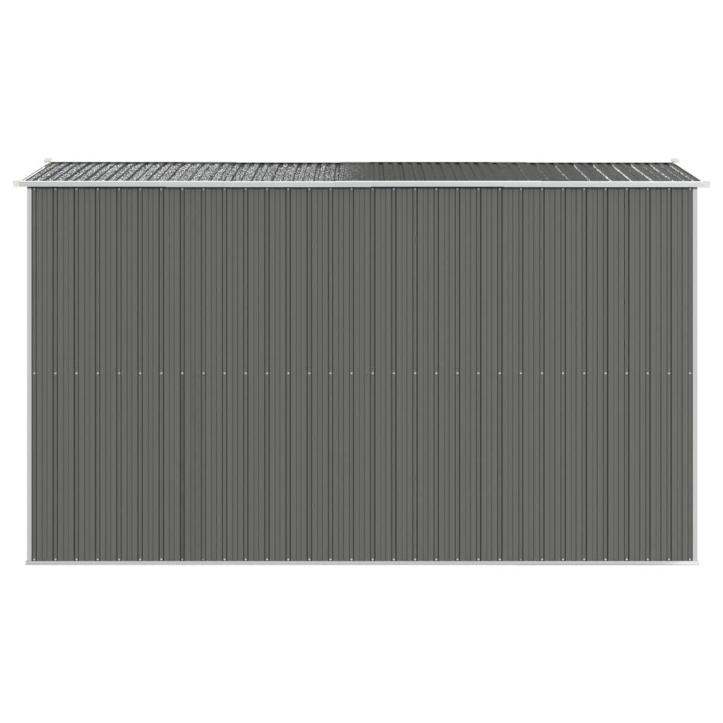 vidaXL Αποθήκη Κήπου Ανοιχτό γκρι 192x357x223 εκ. Γαλβανισμένο Ατσάλι