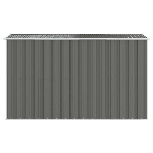 vidaXL Αποθήκη Κήπου Ανοιχτό γκρι 192x357x223 εκ. Γαλβανισμένο Ατσάλι