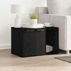 vidaXL Άμμος για Γάτες - Θήκη Μαύρη Δρυς 60x40x40 εκ. από Τεχνητό Ξύλο