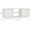 vidaXL Έπιπλο Τηλεόρασης 110 x 30 x 40 εκ. από Μασίφ Ξύλο Πεύκου