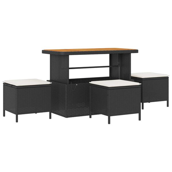 vidaXL &Sigma;&epsilon;&tau; &Kappa;&alpha;&nu;&alpha;&pi;έ &Kappa;ή&pi;&omicron;&upsilon; 14 pcs &Mu;&alpha;ύ&rho;&omicron; &sigma;&upsilon;&nu;&theta;&epsilon;&tau;&iota;&kappa;ό &rho;&alpha;&tau;ά&nu;