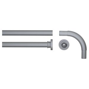 Sealskin Βραχίονας Κουρτίνας Μπάνιου Γωνιακός Γκρι Ματ 90 x 90 εκ.