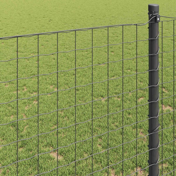 vidaXL Φράχτης Εuro Γκρι 0.4 x 10 μ Σίδηρος με επικάλυψη PVC