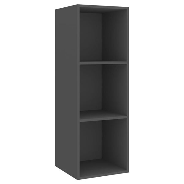 vidaXL Έπιπλο Τηλεόρασης Κρεμαστό Γκρι 37x37x107 εκ. από Επεξ. Ξύλο