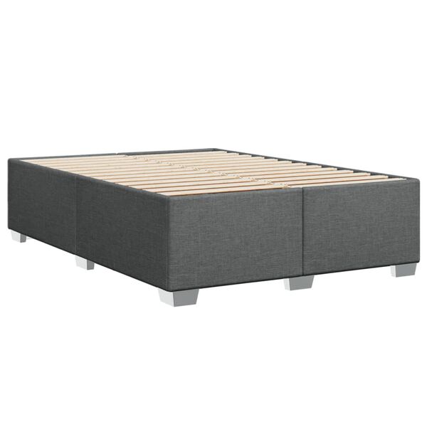 vidaXL Κρεβάτι Boxspring με Στρώμα Σκούρο Γκρι 160x200 εκ Υφασμάτινο
