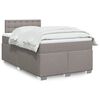 vidaXL Κρεβάτι Boxspring με Στρώμα Taupe 120x200 εκ. Υφασμάτινο