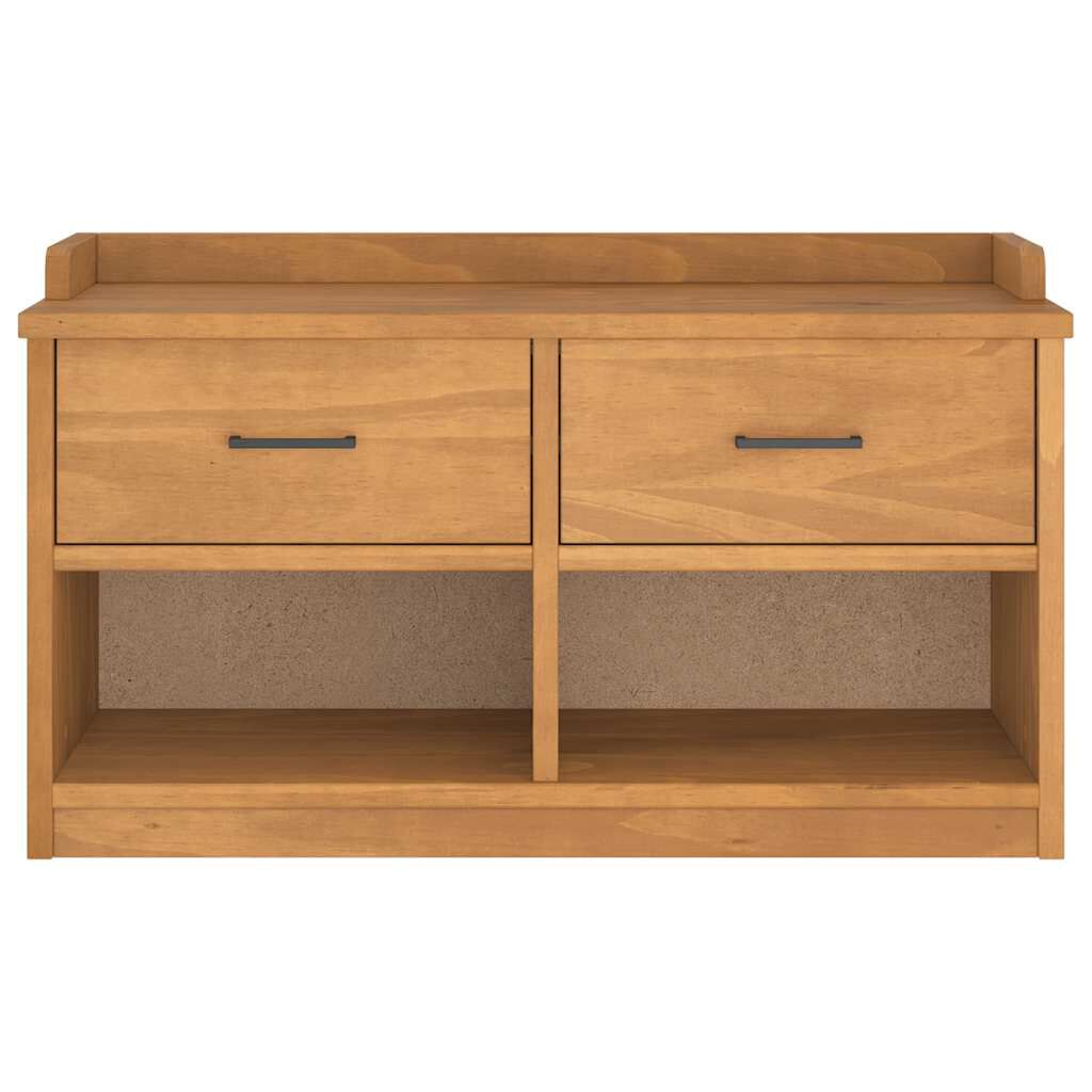 vidaXL Πάγκος διαδρόμου "SANDNES" 87x40x50 εκ. Πεύκο μασίφ ξύλο