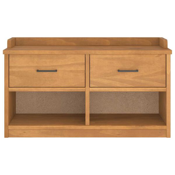 vidaXL Πάγκος διαδρόμου "SANDNES" 87x40x50 εκ. Πεύκο μασίφ ξύλο