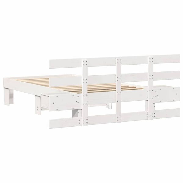 vidaXL Σκελετός Κρεβατιού Λευκό 80 x 200 cm Μασίφ ξύλο πεύκου