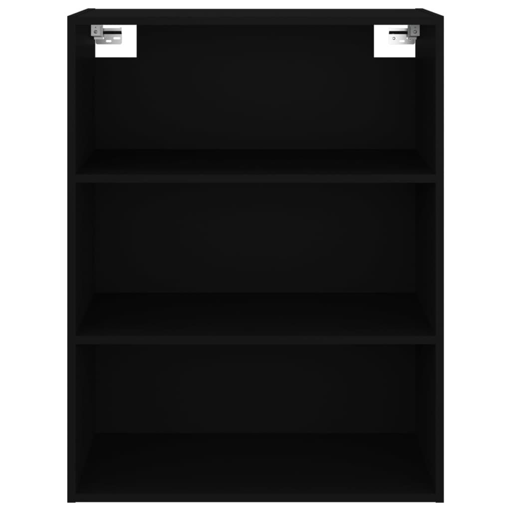 vidaXL Ντουλάπι Τοίχου Κρεμαστό Μαύρο 69,5 x 32,5 x 90 εκ.