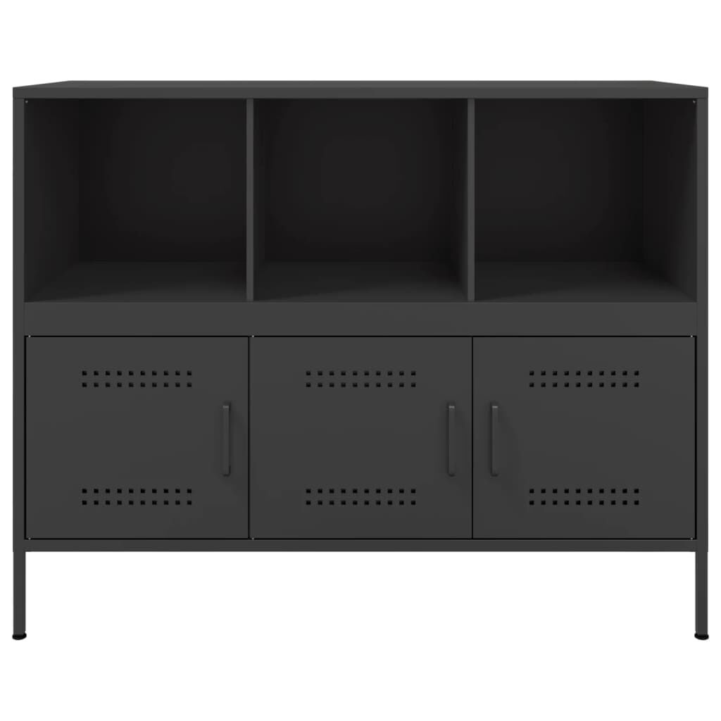 vidaXL Ντουλάπι Μαύρο 100,5x39x79 εκ. από Χάλυβα
